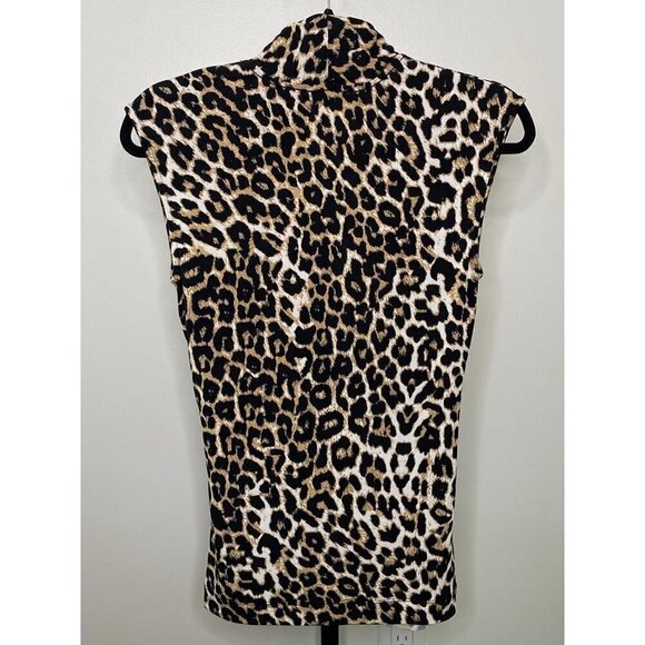 Chaus Cheetah Print V-Neck Slinky Top – Women's - Picture 2 of 4